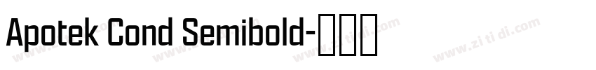 Apotek Cond Semibold字体转换